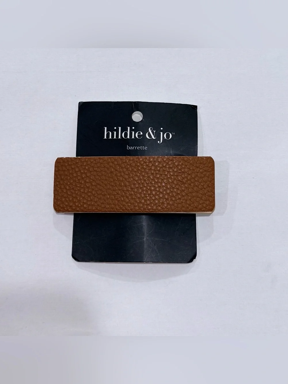 NEW hildie & jo vegan pebbled leather hair barrette